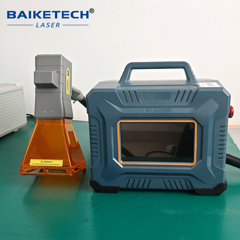 New FM-400S MAX Laser【FOB】Portable Handheld Fiber Laser Marking Machine 15000mAh Rechargeable Battery, Portable Laser Engraver for Metal Curved Vertical Large Workpieces Outdoor Marking