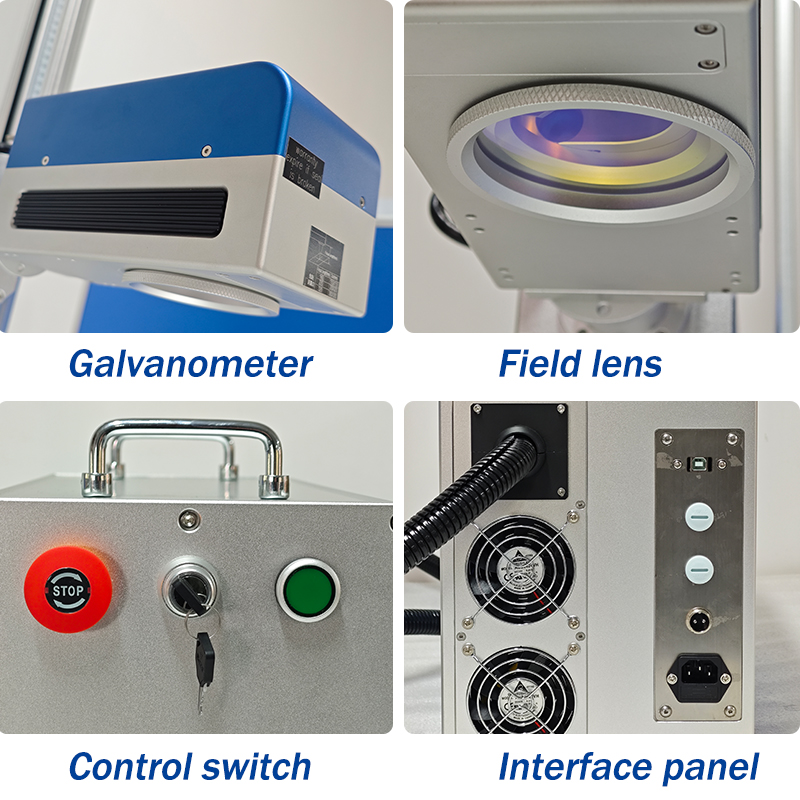 FM-400MAX【FOB】3D Dynamic Focus Fiber Laser Marking Machine Air Cooled Metal Deep Engraving Equipment for Curved Inclined Cylindrical Surface Permanent Laser Etching