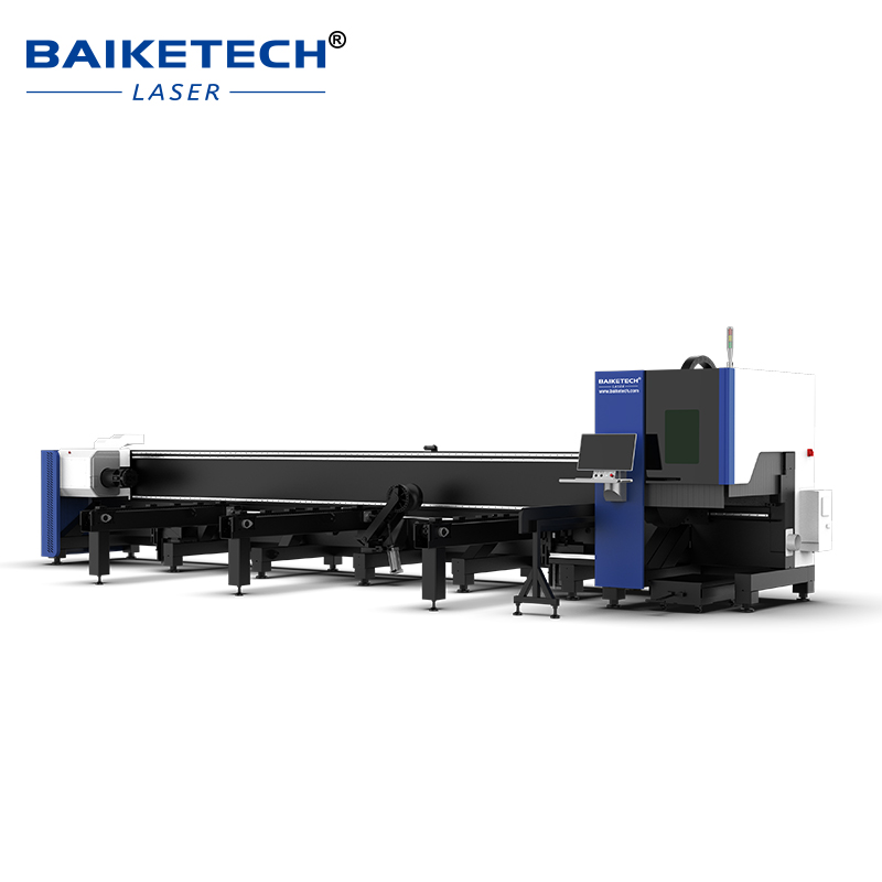 TH-K6012-1500W【FOB】1500W Fiber Laser Pipe Cutter Side Hung Three Chuck Zero Tail Tube Cutting Machine for Round Square Special Shaped Metal Pipe