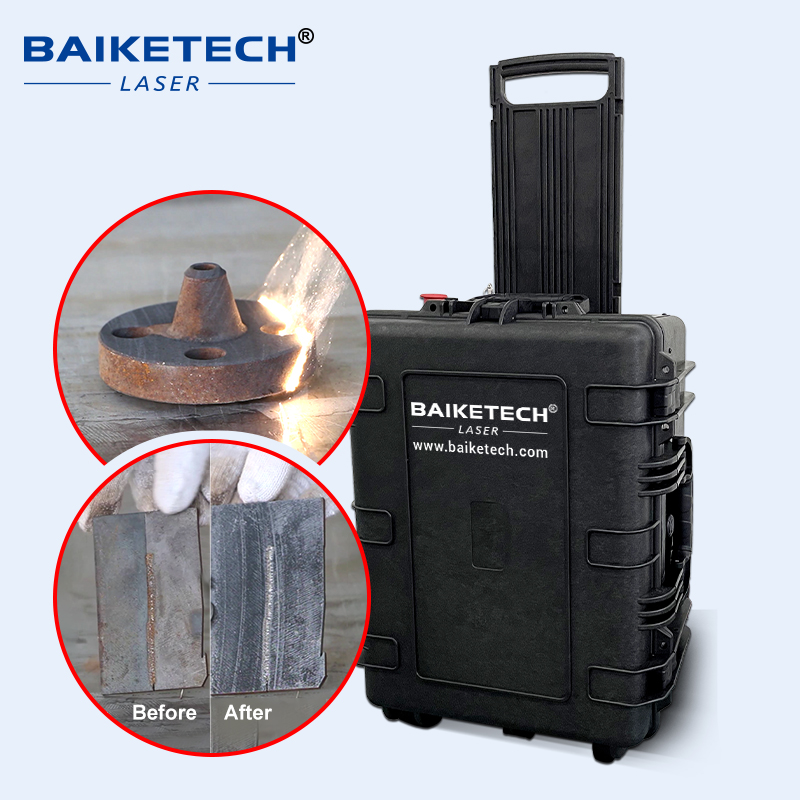 TH-FLC500SL JPT【FOB】Pluse Portable Trolley Case 500W Laser Cleaner for Stainless Steel Paint Removal