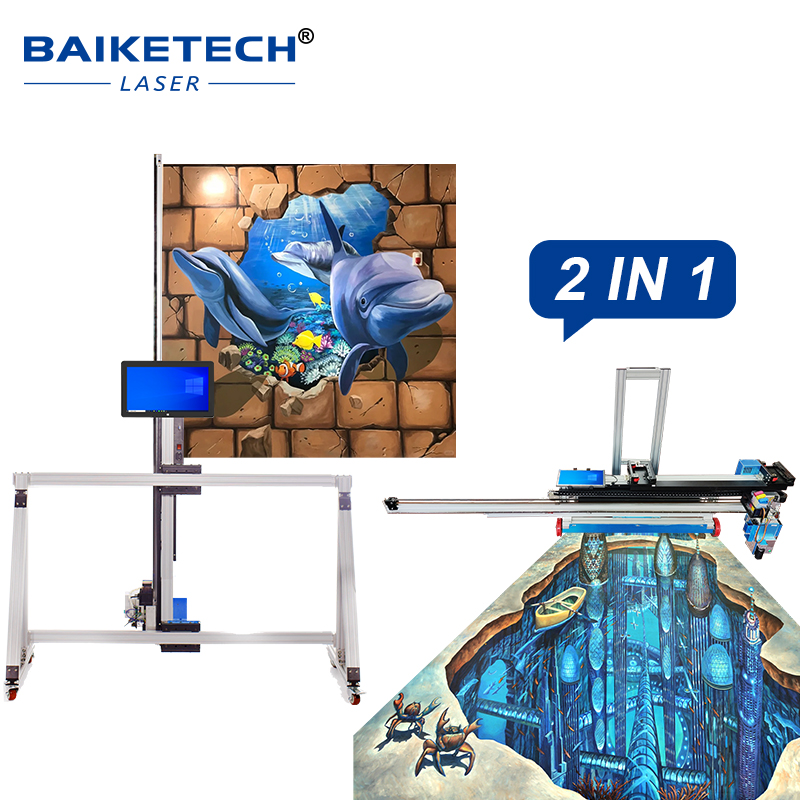 TH-GW256T【FOB】High Precision 2-in-1 Wall&Floor Printer Epson H18 Nozzle for Wall Printing Floor Painting