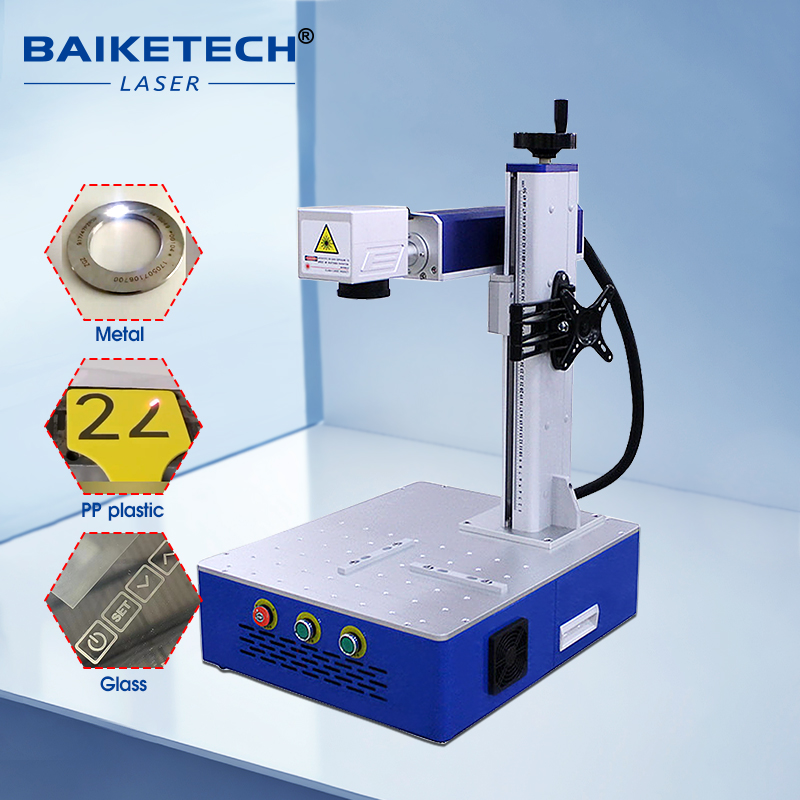 TH-450【FOB】Desktop Air Cooled Fiber Laser Marking Machine 20W 30W 50W Mini Metal Laser Engraver For Small Workshop Logo Marking