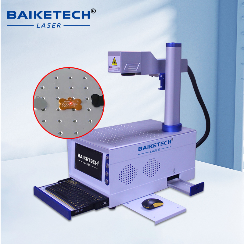 TH-450S【FOB】All-in-One Screen Fiber Laser Marking Machine 20W 30W Integrated Touch Screen Portable Laser Engraver for Metal Small Batch On-Site Marking