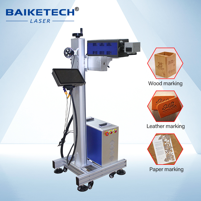 TH-700CM【FOB】Flying-type CO2 Laser Marking Machine Nonmetal Laser Engraver for Wood Leather Plastic Assembly Line Online Marking