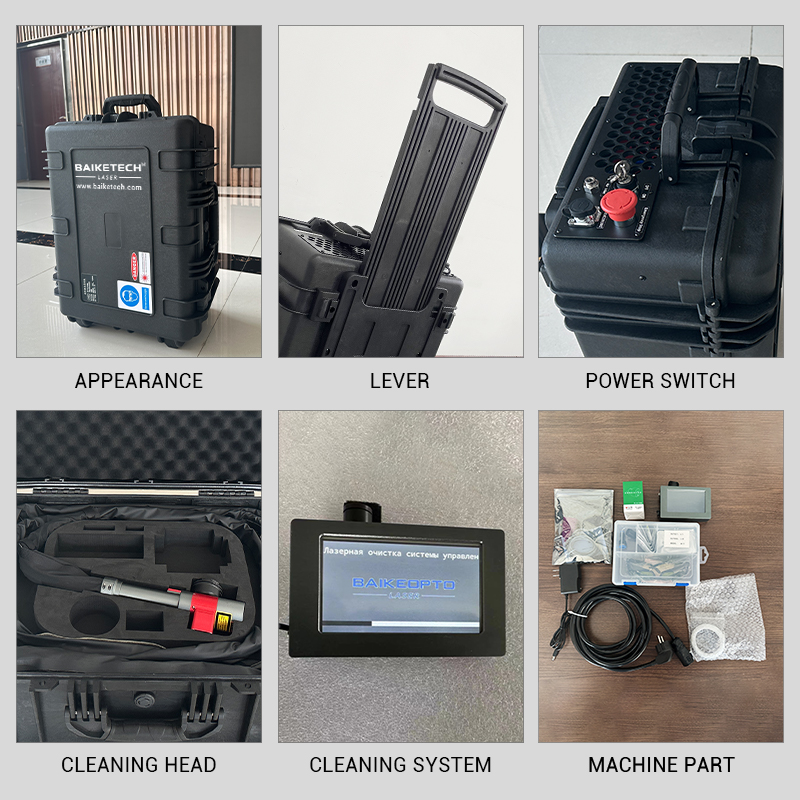 TH-FLC300ML 15mj JPT【FOB】Portable Trolley Case 300W Fiber Laser Cleaner
