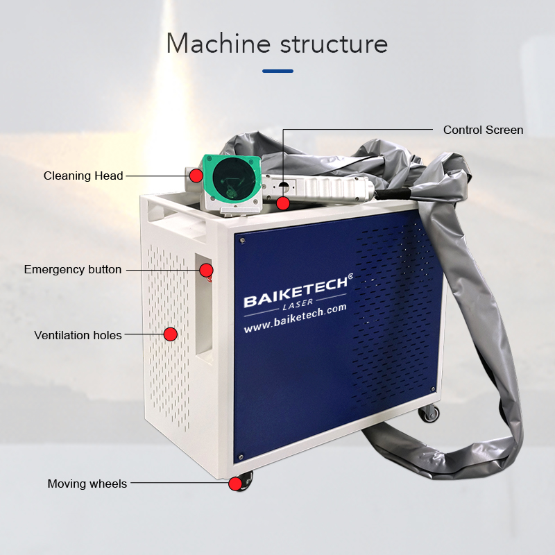 TH-FLC100XT【FOB】100W Handheld Mopa Pulse Fiber Laser Cleaning Machine For Metal Wood surface cleaning Rust Painting Removal Paint Removal