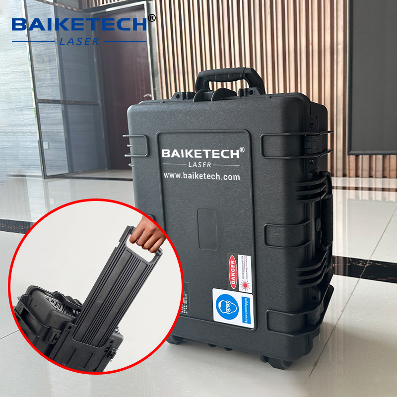 TH-FLC500SL JPT【FOB】Pluse Portable Trolley Case 500W Laser Cleaner for Stainless Steel Paint Removal