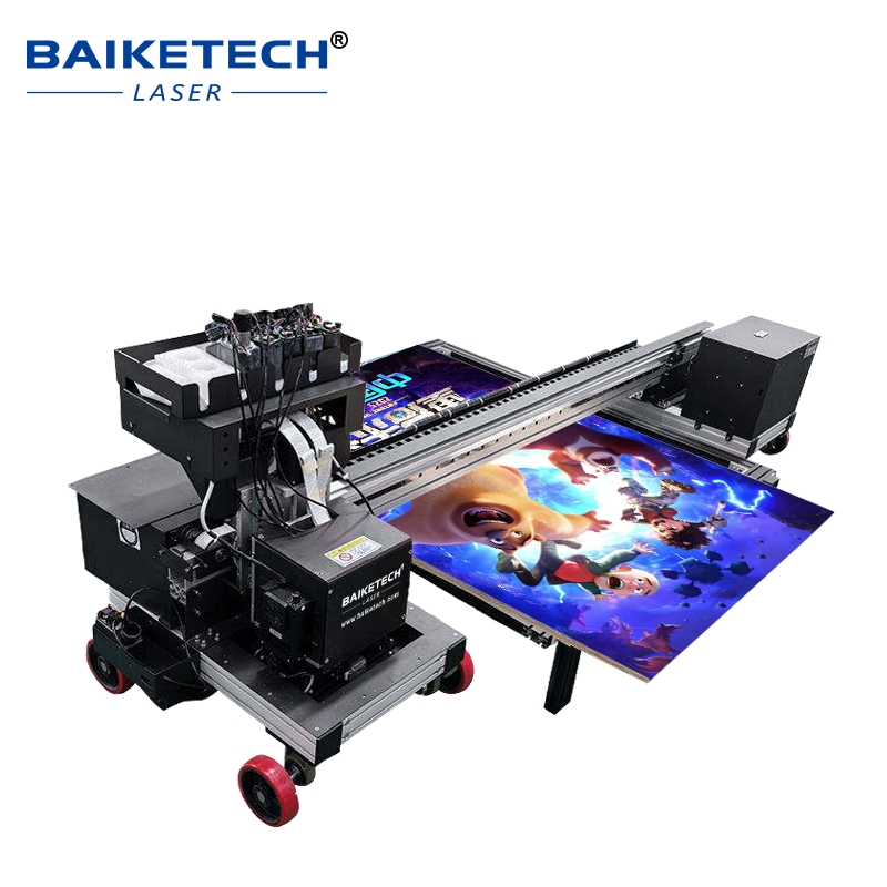 TH-D1400WX【FOB】Large Format Ground UV Printing Machine Piezoelectric Printhead LED UV Instant Dry Floor Wall Printer For Hard Material Mural Printing