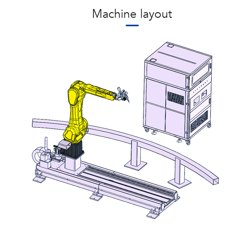 TH-RC1500DS【FOB】Industrial 3D Robotic Fiber Laser Cutter with Ground Rail System for High Precision Cutting
