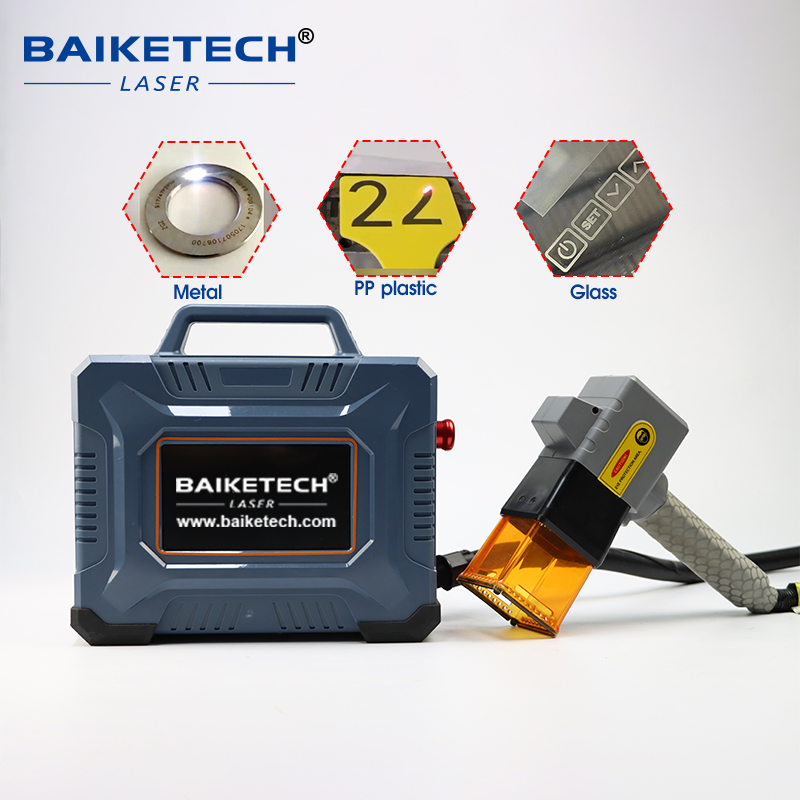 New FM-400S MAX Laser【FOB】Portable Handheld Fiber Laser Marking Machine 15000mAh Rechargeable Battery, Portable Laser Engraver for Metal Curved Vertical Large Workpieces Outdoor Marking