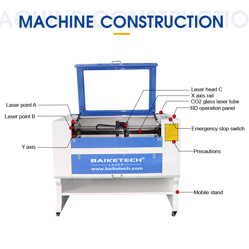 TH-K9060B 60W【FOB】 CO2 Laser Cutting Engraving Machine with Full Color Display Screen