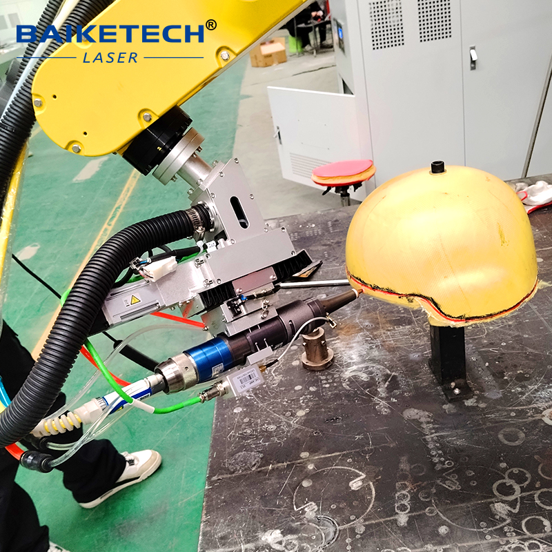 TH-RC1500XB【FOB】Automatic Robotic Fiber Laser Cutting Machine for Metallic Helmet Non-metallic Helmet Cutting