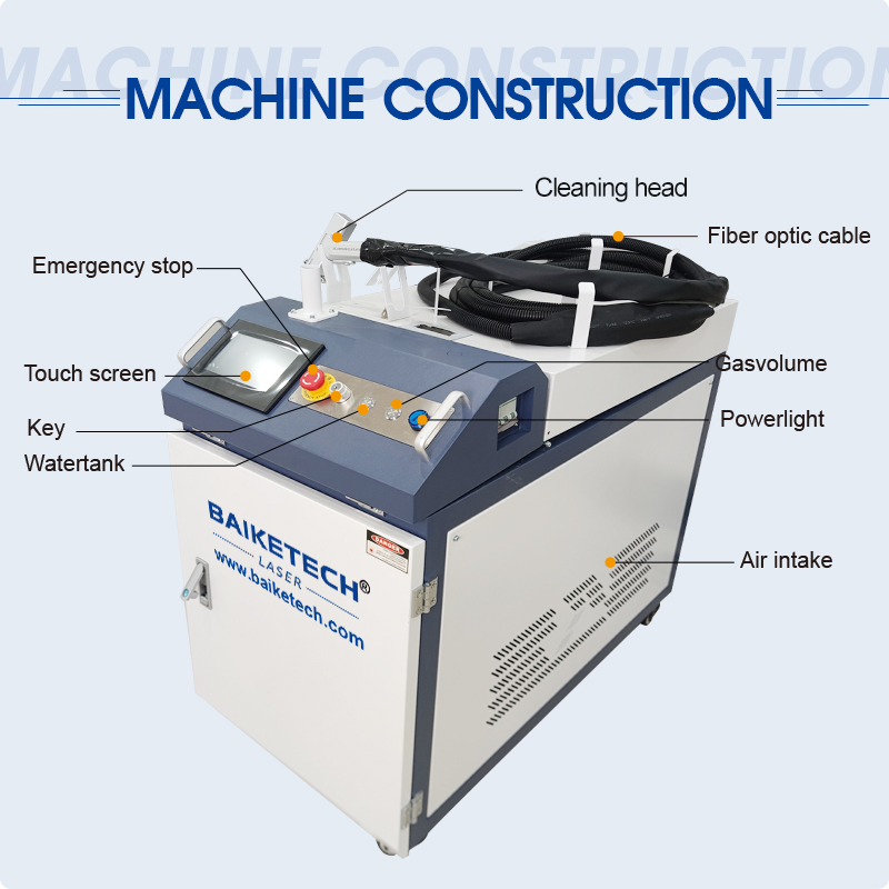 TH-HW3000E RAYCUS【FOB】Continuous Wave Laser Cleaning Machine Steel Derust Hanli Water Cooling