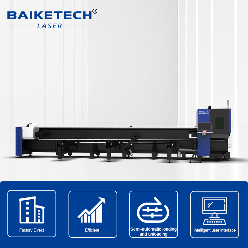 TH-K6012-1500W【FOB】1500W Fiber Laser Pipe Cutter Side Hung Three Chuck Zero Tail Tube Cutting Machine for Round Square Special Shaped Metal Pipe