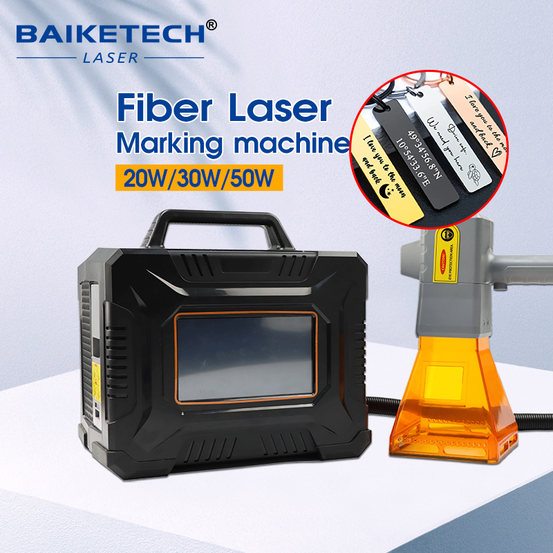 New FM-400S MAX Laser【FOB】Portable Handheld Fiber Laser Marking Machine 15000mAh Rechargeable Battery, Portable Laser Engraver for Metal Curved Vertical Large Workpieces Outdoor Marking