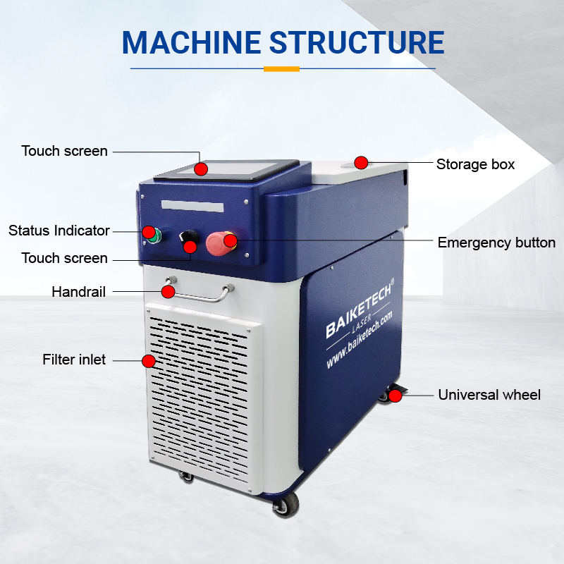 TH-FLC50S JPT【FOB】Pulse Fiber Laser Cleaning Machine Cabinet MOPA