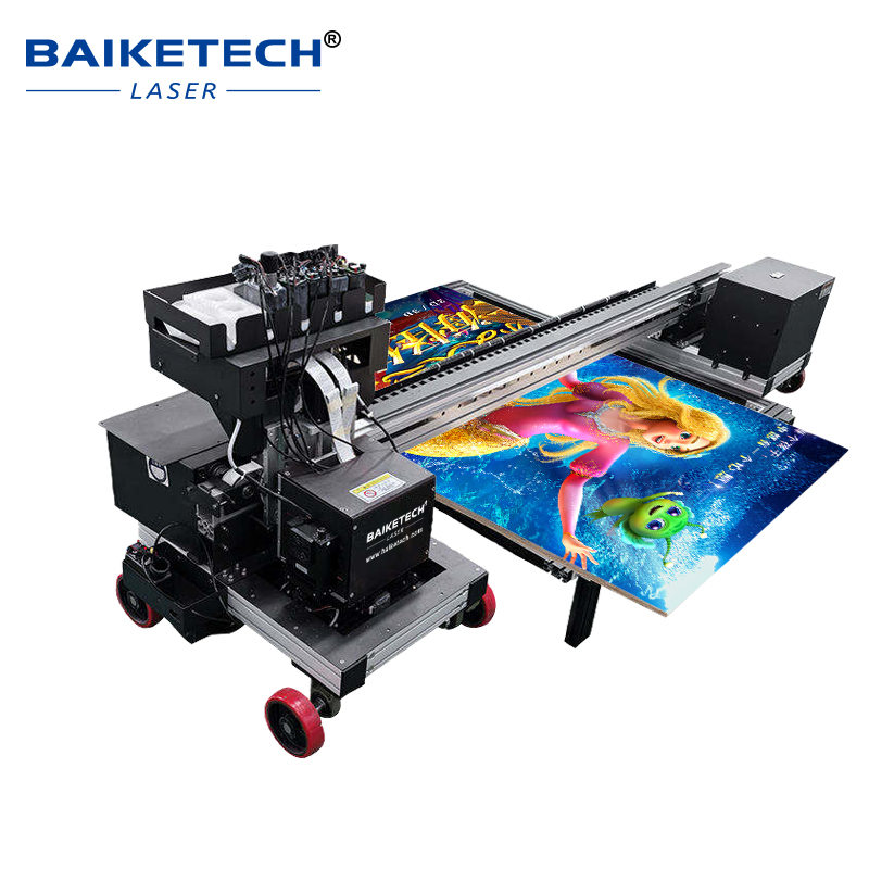 TH-D1400WX【FOB】Large Format Ground UV Printing Machine Piezoelectric Printhead LED UV Instant Dry Floor Wall Printer For Hard Material Mural Printing