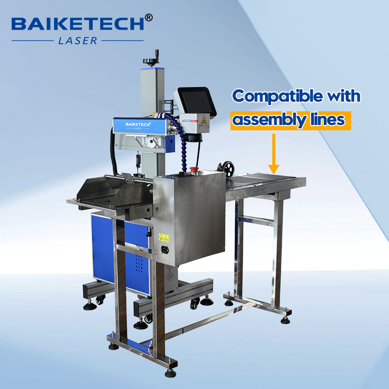 TH-600【FOB】Online Flying Fiber Laser Marking Machine Dynamic Synchronous Conveyor Laser Engraving Equipment For Automated Assembly Line Mass Production