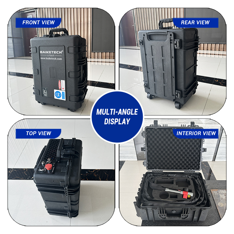 TH-FLC300ML 15mj JPT【FOB】Portable Trolley Case 300W Fiber Laser Cleaner
