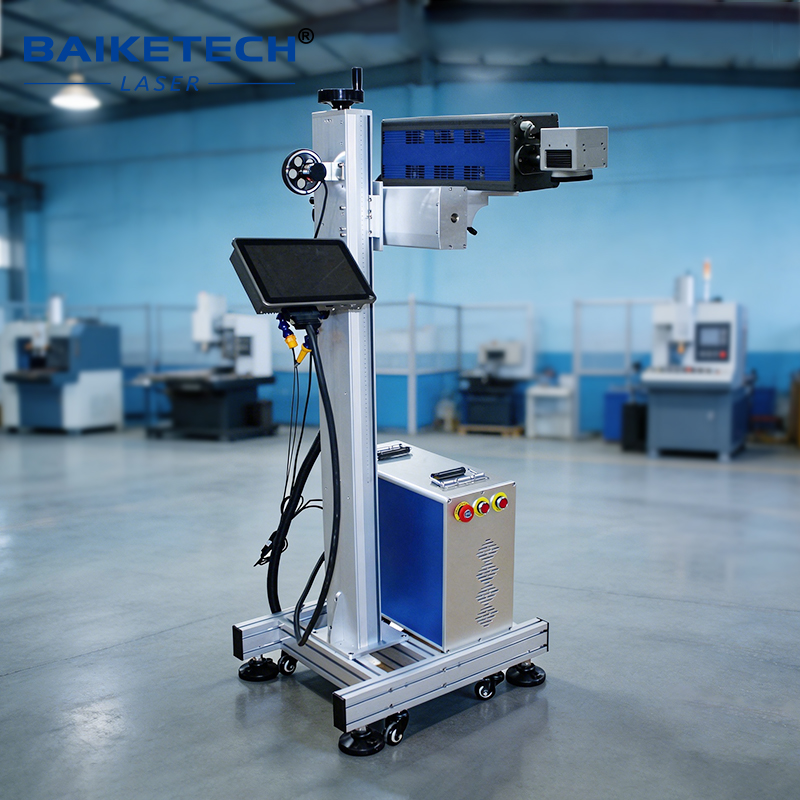 TH-700CM【FOB】Flying-type CO2 Laser Marking Machine Nonmetal Laser Engraver for Wood Leather Plastic Assembly Line Online Marking
