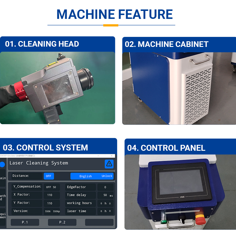 TH-FLC50S JPT【FOB】Pulse Fiber Laser Cleaning Machine Cabinet MOPA