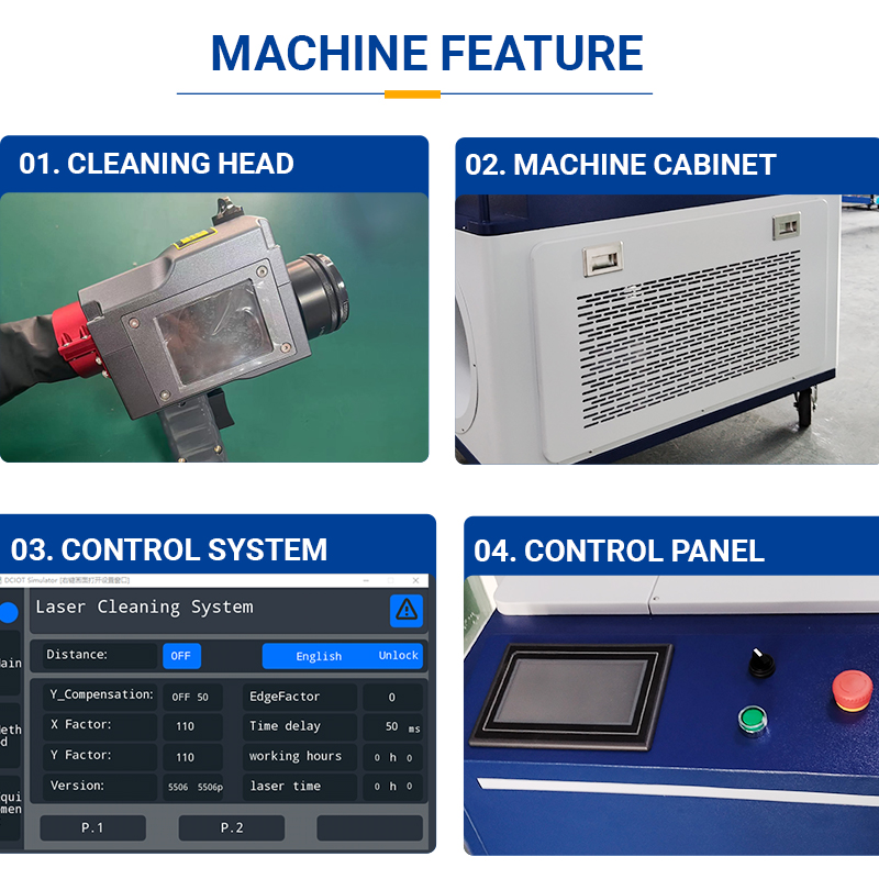 TH-FLC500M JPT【FOB】Multi Module MOPA Pulse Fiber Laser Cleaning Machine Cabinet Water Cooling