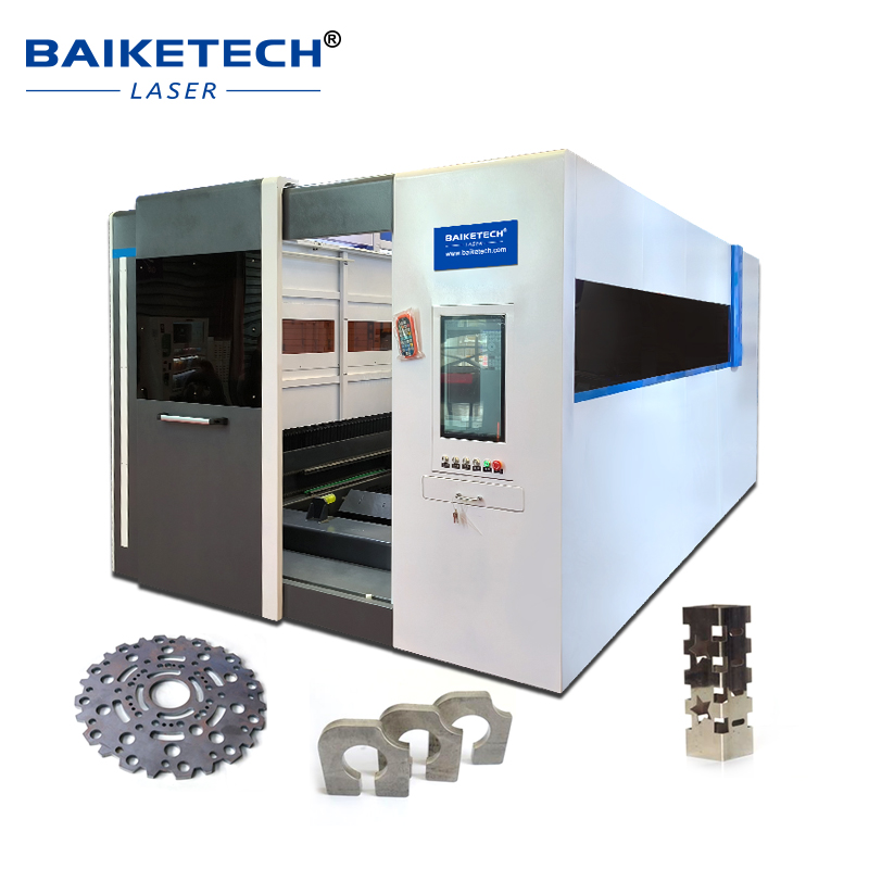 TH-P3015S 3000W【FOB】Enclosed Fiber Laser Cutting Machine with Exchange Workbench for Metal Fabrication