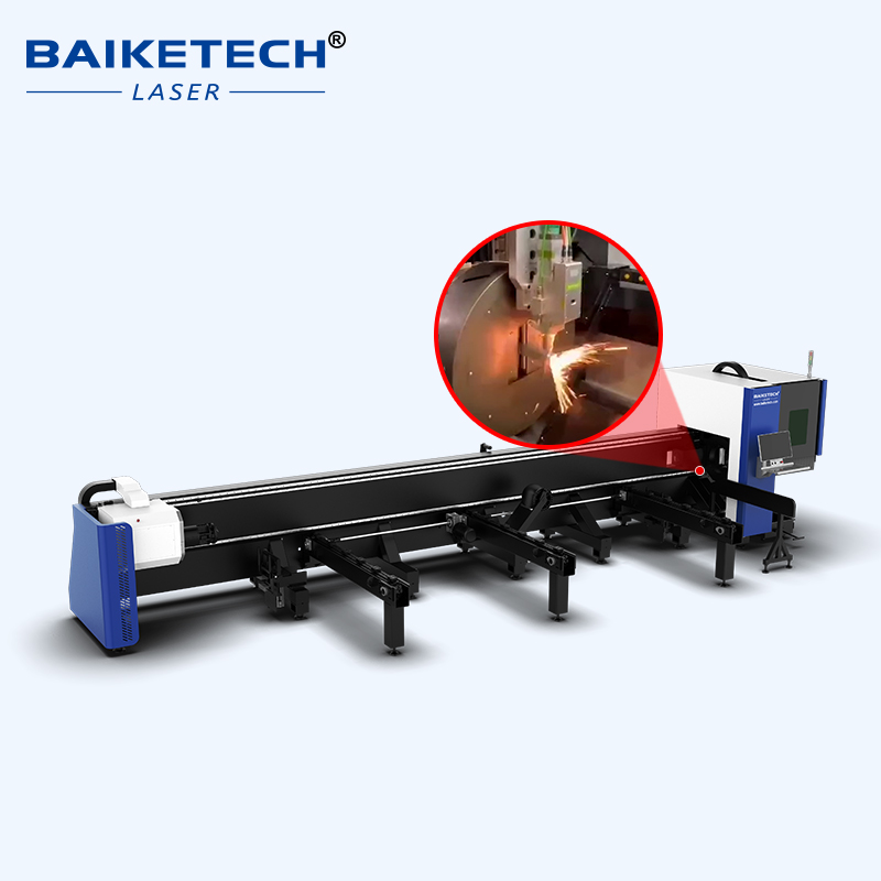 TH-K6012-1500W【FOB】1500W Fiber Laser Pipe Cutter Side Hung Three Chuck Zero Tail Tube Cutting Machine for Round Square Special Shaped Metal Pipe