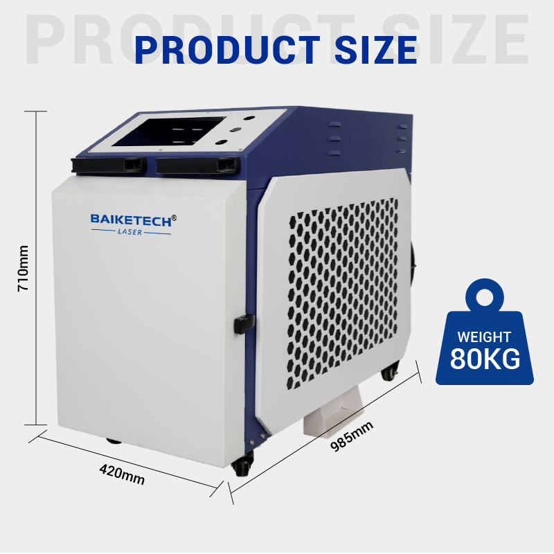 Baiketech Water Cooling Handheld Raycus Fiber Laser Welder Machine for Welding Metal Stainless Steel Aluminum