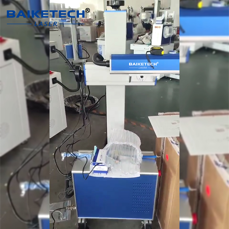 TH-600【FOB】Online Flying Fiber Laser Marking Machine Dynamic Synchronous Conveyor Laser Engraving Equipment For Automated Assembly Line Mass Production