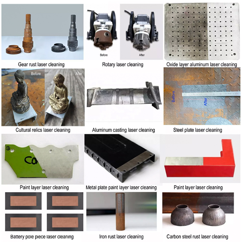 TH-FLC500SL JPT【FOB】Pluse Portable Trolley Case 500W Laser Cleaner for Stainless Steel Paint Removal