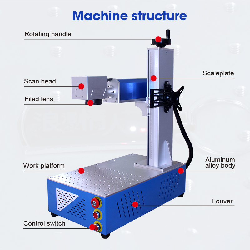 [Copy]NEW TH-450【FOB】Desktop Air Cooled Fiber Laser Marking Machine 20W 30W 50W Compact Desktop Metal Laser Engraver For Small Workshop Permanent Logo Marking