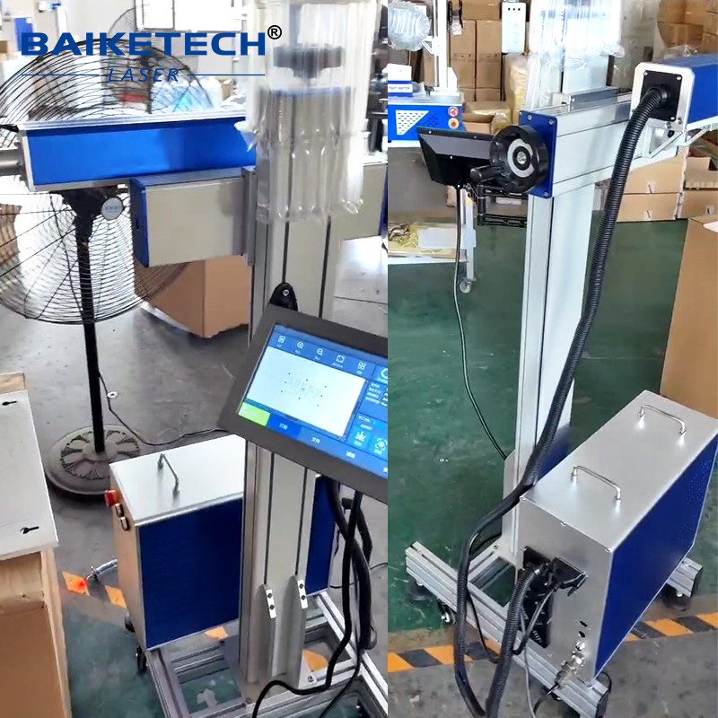TH-600【FOB】Online Flying Fiber Laser Marking Machine Dynamic Synchronous Conveyor Laser Engraving Equipment For Automated Assembly Line Mass Production
