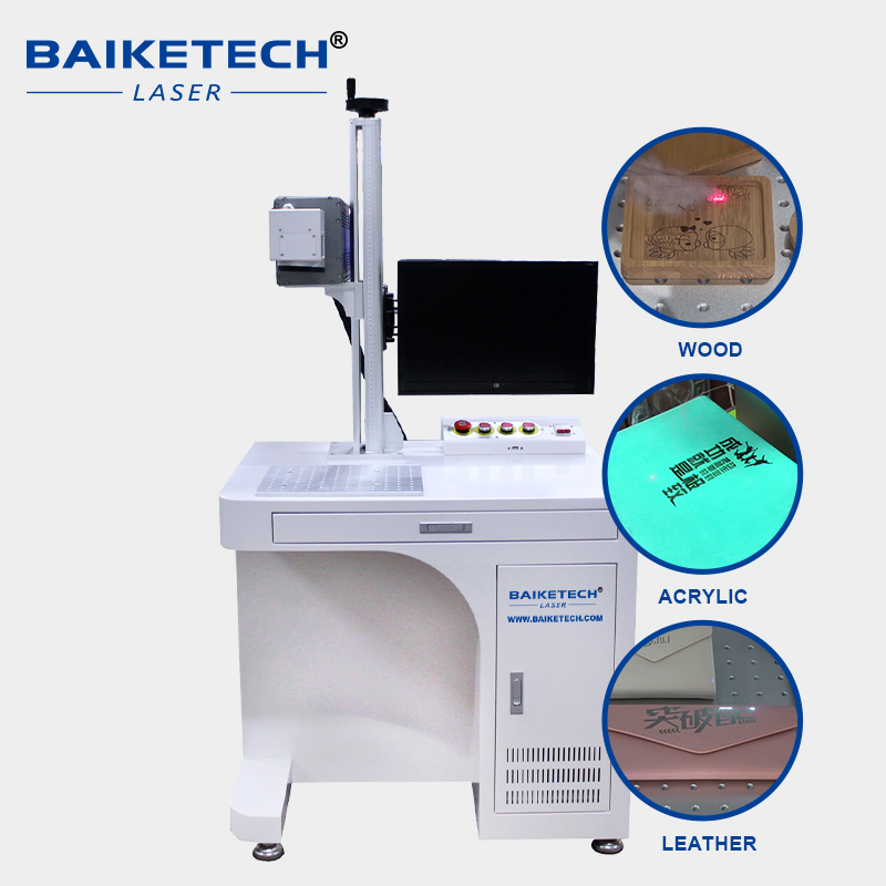 CM-30Pro【FOB】Desktop Cabinet RF CO2 Laser Marking Machine Open Type Non-Metal Laser Engraver for Wood Leather Acrylic Textile QR Code Logo Etching Equipment