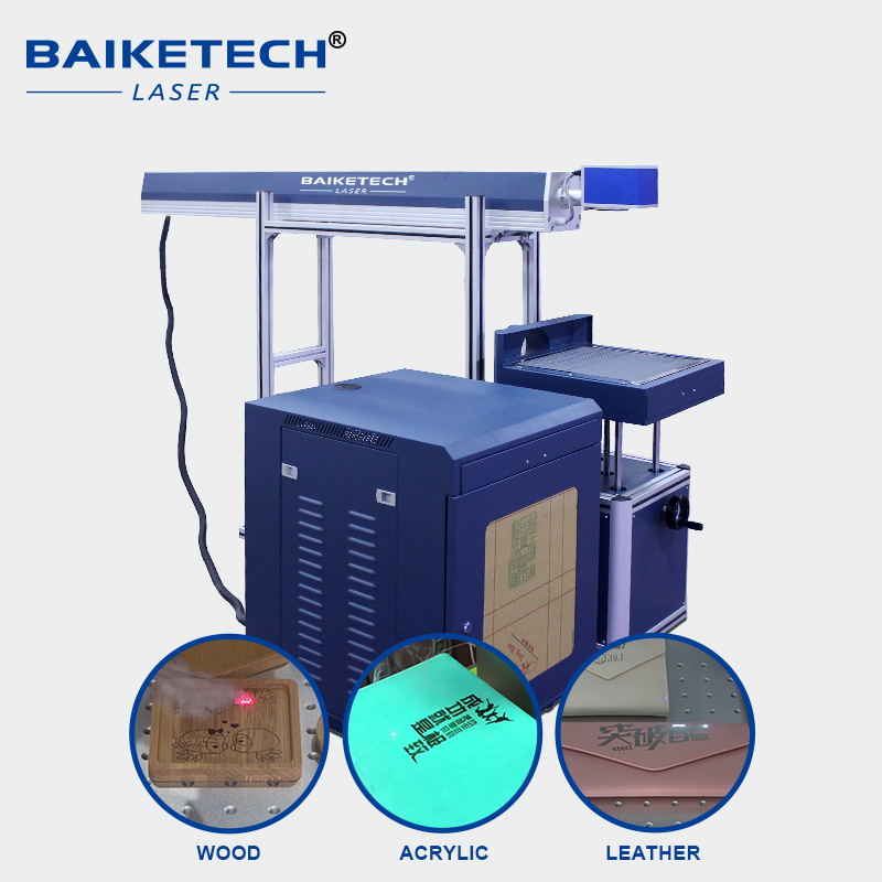 CM-80S【FOB】Desktop Large Format CO2 Laser Marking Machine with Lifting Worktable Non-Metal Laser Engraver for Wood Acrylic Leather Fabric QR Code Logo Permanent Etching Equipment