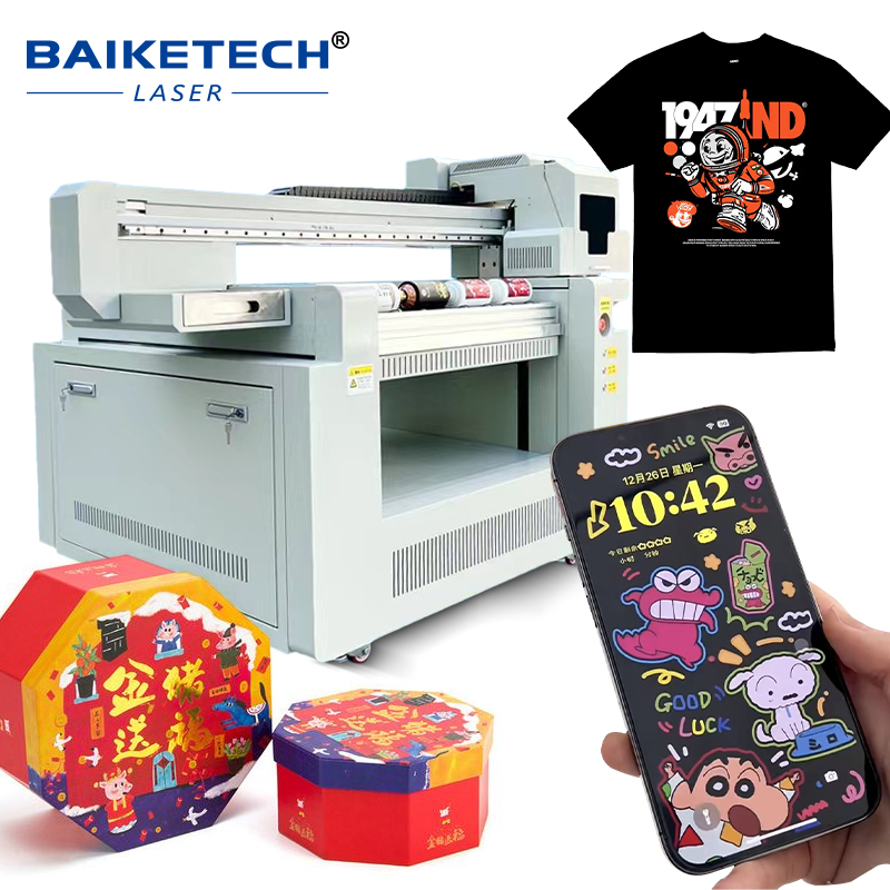 TH-9060【FOB】Fully Intelligent UV Flatbed Printer for Crystal Marker Cylinder Mirror Printing