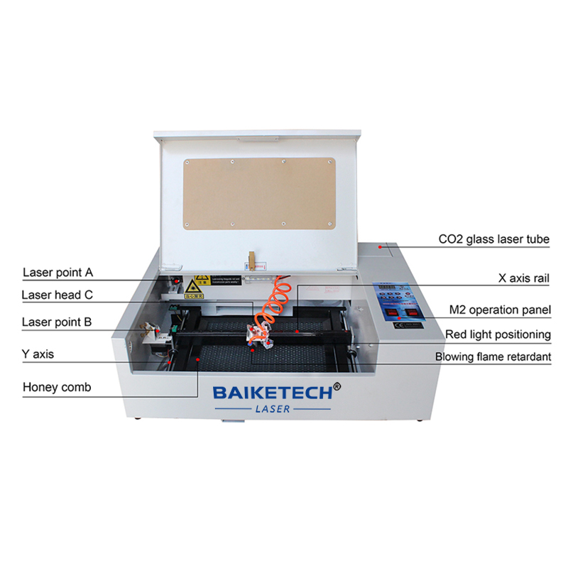 TH-K3020C 35W【FOB】 CO2 Laser Cutting Engraving Machine with Full Color Display Screen