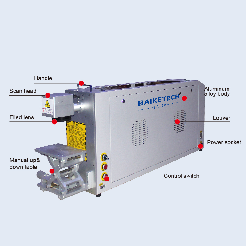 CM-40E【FOB】Portable Glass Tube CO2 Laser Marking Machine 2D Lift Worktable Non-Metal Laser Engraver for Wood Leather Acrylic Textile QR Code Logo Batch Marking Equipment