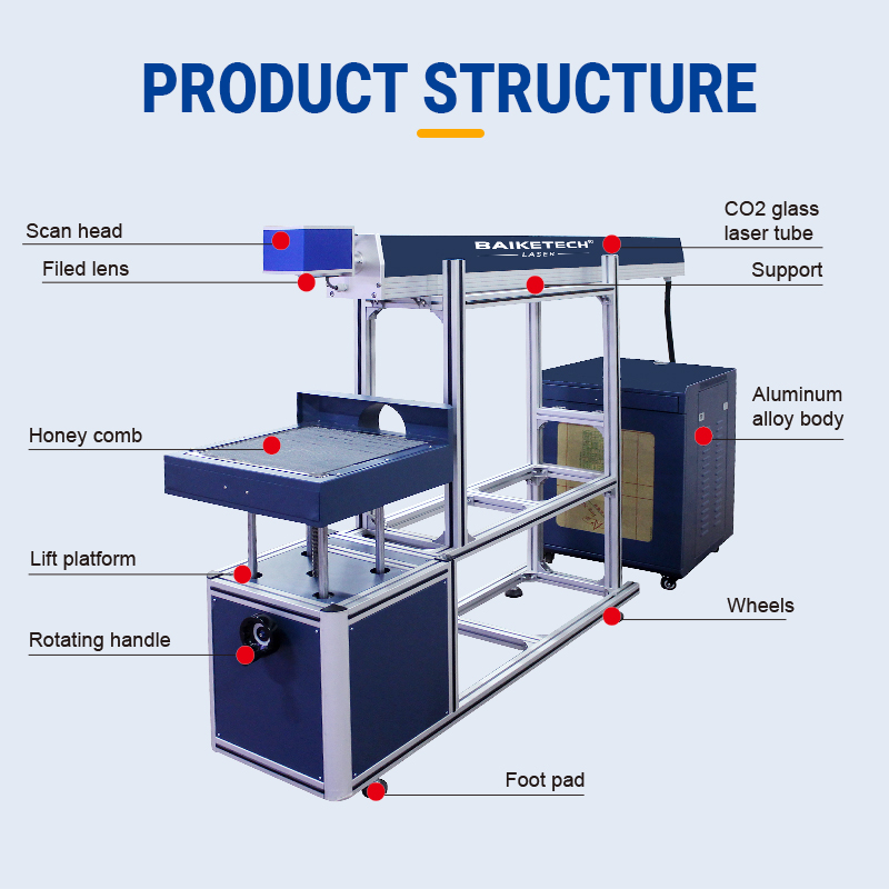 CM-80S【FOB】Desktop Large Format CO2 Laser Marking Machine with Lifting Worktable Non-Metal Laser Engraver for Wood Acrylic Leather Fabric QR Code Logo Permanent Etching Equipment