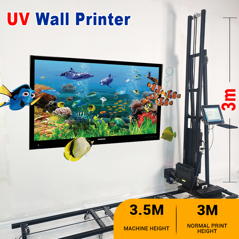 Baiketech TH-UV700A Precision Wall Printing Machine for Artwork Portable Wall Painting Machine Continuous 3D Inkjet Printer