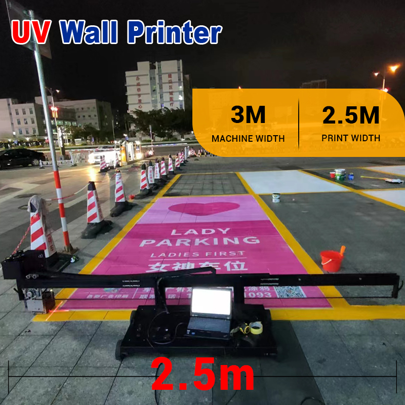 Baiketech TH-UV200M Horizontal Ground Painting Machine CMYKW UV Ink Industrial 3D Inkjet Floor Printer Machine