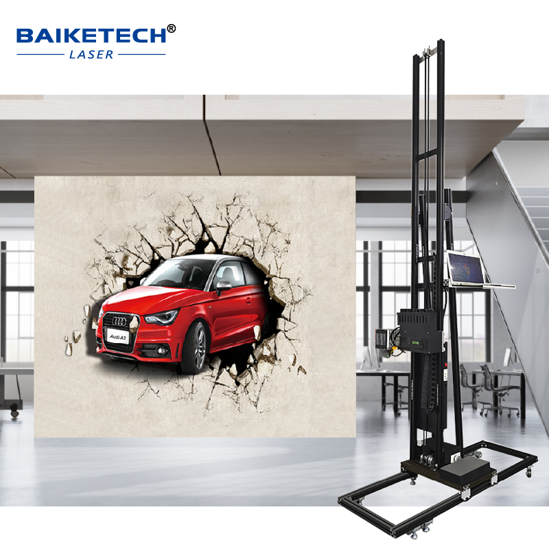 TH-UP900S【FOB】Rail Wall Printer with CMYKW UV Ink for wall printing