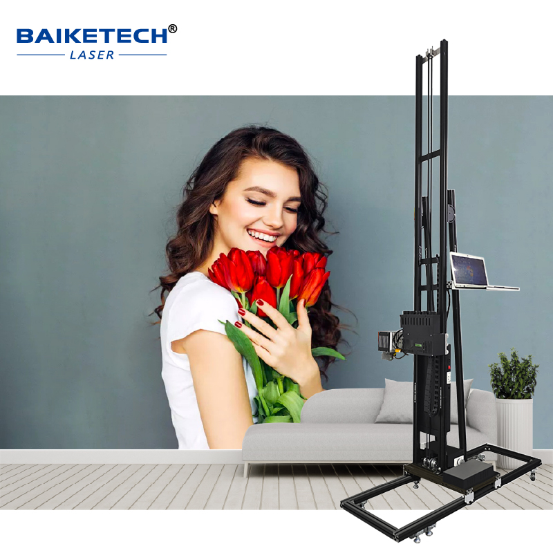 TH-WP200S【FOB】Portable Rail Wall Printer with Water-based Ink for wall printing