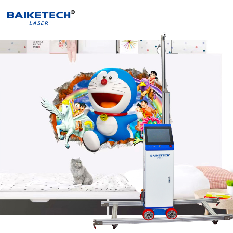 AI 3D Inkjet Wall Printing Machine Wall Mural Printer High Resolution High Speed CMYK 4 Color UV Ink Automatically Wide image Painting Device TH-UV32