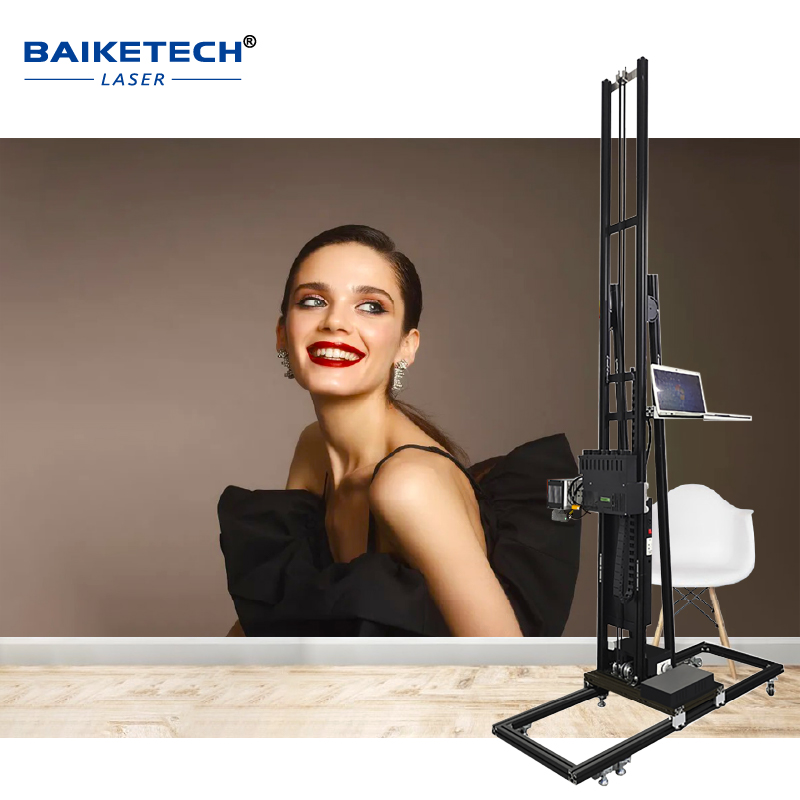 TH-UP200S【FOB】Rail Wall Printer with CMYKW UV Ink for wall printing