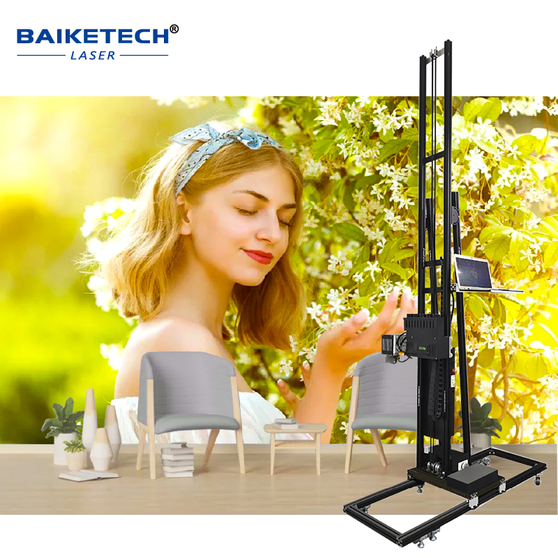 TH-UP600S 【FOB】Rail Wall Printer with CMYKW UV Ink for wall printing