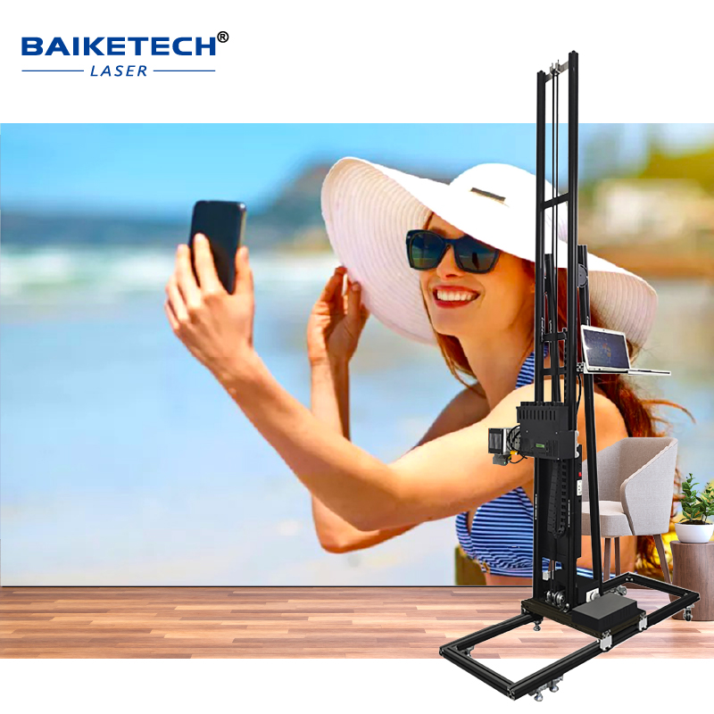 TH-UP700S【FOB】Portable Rail Wall Printer with CMYKW UV Ink for wall printing