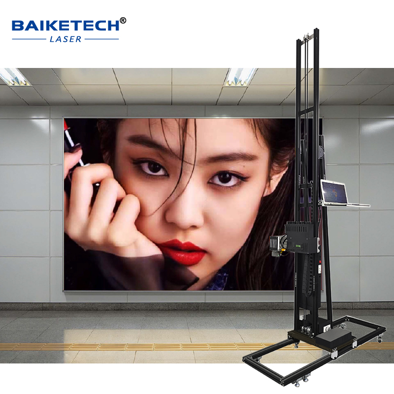 TH-UP1400S 【FOB】Portable Rail Wall Printer with CMYKW UV Ink for wall printing