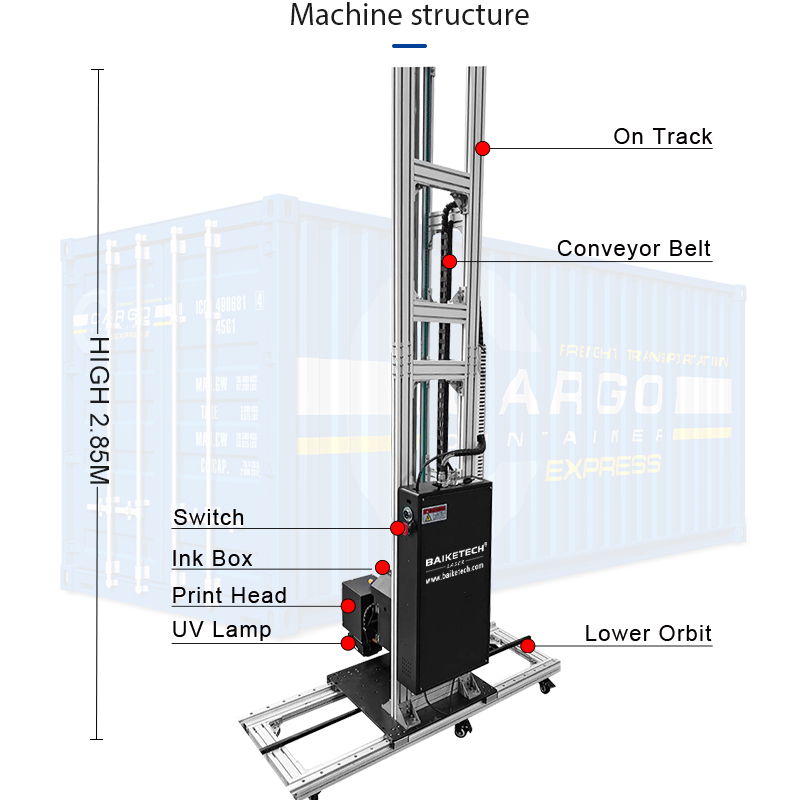 TH-UP1600TX Plus【FOB】Vertical UV Printing Machine for Custom Shipping Container Murals, Works on Uneven Walls