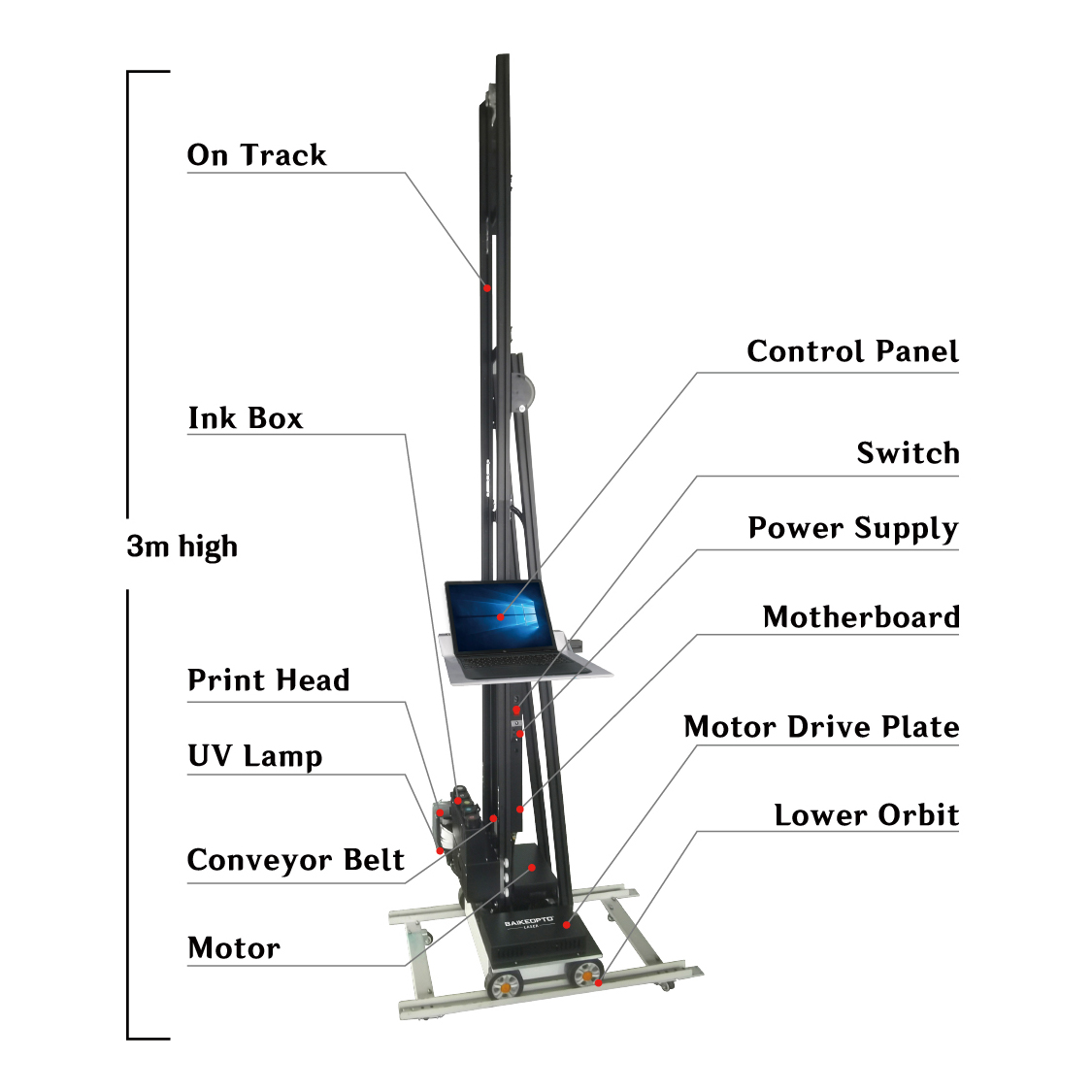 TH-UP200A【FOB】3D Wall Printer for High-Resolution Image
